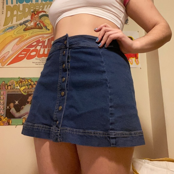 Free People Denim Skirt Y2K - Picture 2 of 6